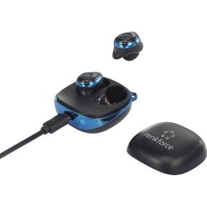 Renkforce RF-BTK-200 In Ear oordopjes Bluetooth Blauw, Zwart Headset