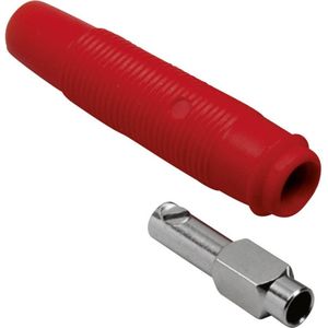 TRU COMPONENTS Laboratoriumbus Koppeling, recht Stift-Ø: 4 mm Rood 100 stuk(s)