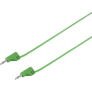 VOLTCRAFT MSB-200 Meetsnoer [Banaanstekker 2 mm - Banaanstekker 2 mm] 0.60 m Groen 1 stuk(s)