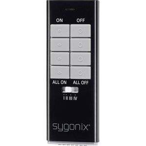 Sygonix RS2W radiografische afstandsbediening Bereik max. (in het vrije veld) 150 m (Apparaatspecifiek, Radiocommunicatie), Afstandsbediening, Zwart
