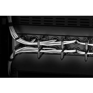 Renkforce RF-3525040 19 inch Kabelvoering voor patchkast 2 HE 360° draaibare kabelbeugel Zwart