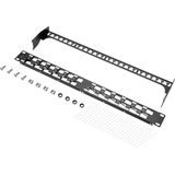 Renkforce 24 poorten Netwerkpatchpaneel 483 mm (19) Zonder connectoren 1 HE Niet ingericht