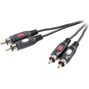 SpeaKa Professional SP-7869764 Cinch Audio Aansluitkabel [2x Cinch-stekker - 2x Cinch-stekker] 1.50 m Zwart