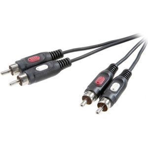 SpeaKa Professional SP-7869768 Cinch Audio Aansluitkabel [2x Cinch-stekker - 2x Cinch-stekker] 2.50 m Zwart