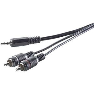 SpeaKa Professional - Cinch / Jack Audio Verbindingskabel - Zwart - 5 Meter