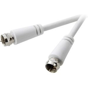 SpeaKa Professional Satelliet Aansluitkabel [1x F-stekker - 1x F-stekker] 10.00 m 75 dB Wit