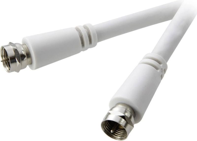 SpeaKa Professional Satelliet Aansluitkabel [1x F-stekker - 1x F-stekker] 3.00 m 90 dB Wit