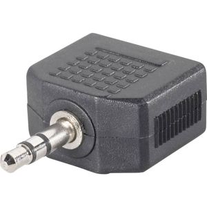 SpeaKa Professional - Jack Adapter - Audio Splitter - Zwart