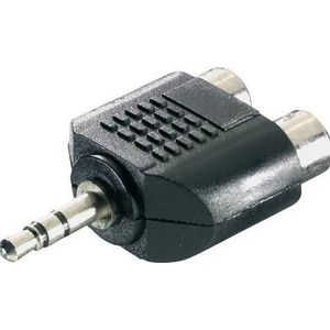 SpeaKa Professional - Audio Y-Adapter - Zwart - 1x Jack Plug 3,5 mm