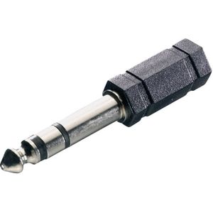 SpeaKa Professional SP-7870252 Jackplug Audio Adapter [1x Jackplug male 6,3 mm - 1x Jackplug female 3,5 mm] Zwart