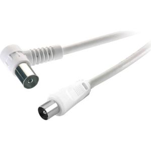 SpeaKa Professional Antenne Aansluitkabel [1x Antennestekker 75 Ω - 1x Antennebus 75 Ω] 10.00 m 75 dB 90° haaks naar re