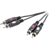 SpeaKa Professional SP-7870628 Cinch Audio Aansluitkabel [2x Cinch-stekker - 2x Cinch-stekker] 15.00 m Zwart
