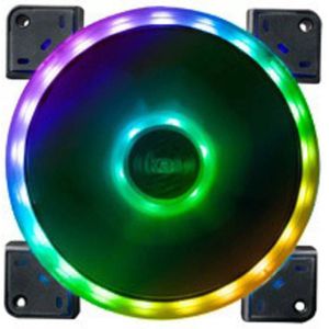 Akasa Vegas TL PC-ventilator Zwart, RGB (b x h x d) 140 x 140 x 25 mm Incl. LED-verlichting
