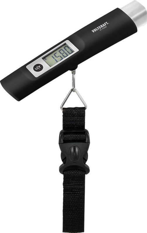 VOLTCRAFT VC-KS50 Kofferweegschaal Weegbereik (max.) 50 kg Resolutie 10 g Zwart, Lichtgrijs