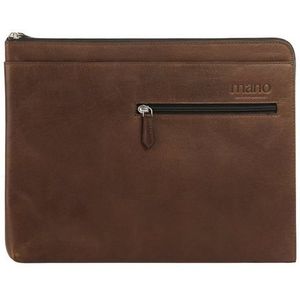 mano Don Valentino Leren Laptophoes 37 cm braun