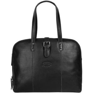 Klondike 1896 Gold Charles Koffer Leer 37 cm Laptop compartiment  zwart