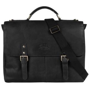 Klondike 1896 Rush Louis Koffer Leer 38 cm Laptop compartiment schwarz