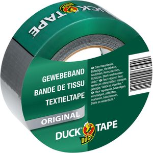 DUCK TAPE Originele 106-00 - geweven tape - voor repareren, fixeren en versterken - grootte 50 m - kleur zilver