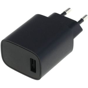 USB thuislader met 1 poort - recht - 1A / zwart