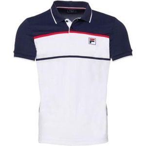 Fila Poloshirt Anton Junior Wit Navy