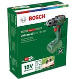 Bosch - UniversalDrill 18V-60 - Accuschroefboormachine - Zwart - Inclusief 2x Accu en Lader