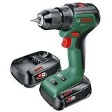 Bosch - UniversalDrill 18V-60 - Accuschroefboormachine - Zwart - Inclusief 2x Accu en Lader