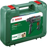 Bosch Home and Garden elektrische klopboormachine UniversalImpact 730 (precies boren in metselwerk, hout en staal; motor van 730 watt; in opbergkoffer)