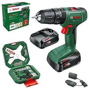 Bosch Groen EasyImpact 18V-40 | Accuklopboorschroevendraaier | 2 x 2.0 Ah accu + snellader + accessoires - 06039D8109