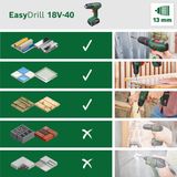 EasyDrill - 18V-40 - Schroefmachine - Accu - Compact - Ergonomisch