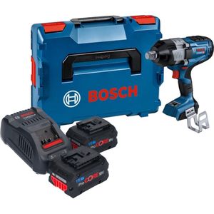 Bosch sleutel slagmoersleutel cordless impact wrench BITURBO GDS 18V-1600 HC Professional, 18Volt (blauw/zwart, 2x batterij ProCORE18V 8.0Ah, 3/4 inch, in L-BOXX)