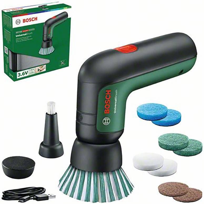 BOSCH Home & Garden Akku-Reinigungsbürste UniversalBrush Set