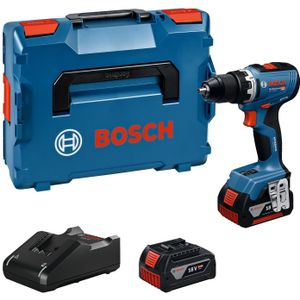 Bosch Blauw GSR 18V-65 accuboorschroevendraaier | 18V | Incl. GAL 18V-40 Snellader & 2x GBA 5.0Ah Accu - 06019N3203