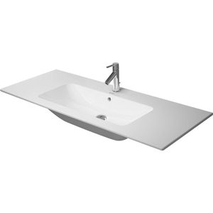 Me by Starck - Möbelwaschtisch 123x49 cm, mit 1 Hahnloch, mit WonderGliss, Alpinweiß 23361200001 - Duravit