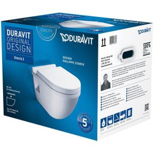 Starck 3 set Wand-WC inkl. WC-Sitz mit Absenkautomatik, - Duravit