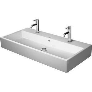 Duravit Vero air opzet wastafel met 2 kraangaten 100 x 47 cm. wit 2350100024