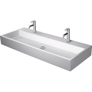 Duravit Vero Air wastafel geslepen met 2 kraangaten zonder overloop 120x47cm met WonderGliss wit 23501200721