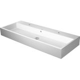 Duravit Vero Air wastafel geslepen met 2 kraangaten met overloop 120x47cm met WonderGliss wit 23501200261