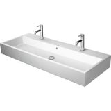 Duravit Vero Air wastafel geslepen met 2 kraangaten met overloop 120x47cm met WonderGliss wit 23501200261