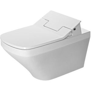 Duravit DuraStyle wandclosetpack diepspoel spoelrandloos met verdekte bevestiging 37x62cm incl. douchewc closetzitting Slim Sensowash wit 631001002004300