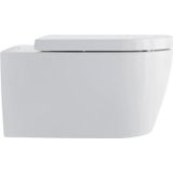 Duravit Wc-bril ME by Starck, toiletdeksel van Urea-duroplast, wc-deksel met roestvrijstalen scharnieren, wit