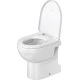 Duravit Wc-bril DuraStyle Basic, toiletdeksel van Urea-Duroplast, wc-deksel met roestvrijstalen scharnieren, wit