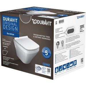 Duravit DuraStyle Compact wandcloset Softclose WC-zitting Rimless alpine wit 45710900A1