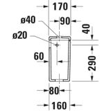 Duravit No.1 reservoir met binnenwerk aansluiting links en rechts 35.5x39x17cm Hoogglans Wit 0941000005
