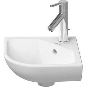 Duravit ME by Starck hoekfontein 1 kraangat met overloop 43.5x38cm mat wit 722433200 0722433200