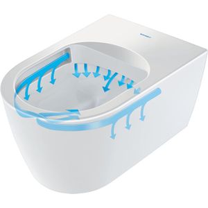 Duravit - me by Starck Wand-WC, Compact, Rimless, Tiefspüler,