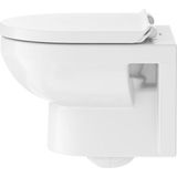 Duravit No. 1 compact en randloos hangtoilet met softclose toiletbril glanzend wit