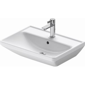 Duravit D-Neo wastafel met 1 kraangat en overloop 60x44x16,5cm Wit Wondergliss
