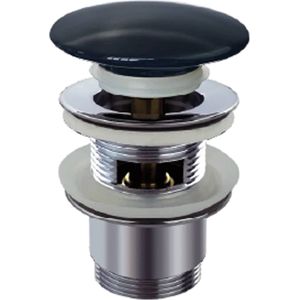 KIRCHHOFF Design Click Waste Afvoerplug - Push Pop-Up - 1 ¼"" x 65 mm - met Overloop, Wit