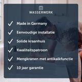 WASSERWERK Spültischarmatur »WK 4, Wasserhahn, Küche, Einhebelmischer«, 360° schwenkbar, Cold-Start-Funkt., geräuscharm