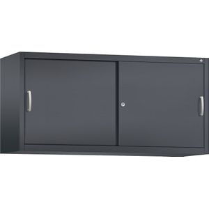 C+P ACCURADO opzetkast met schuifdeuren, 2 legborden, h x b x d = 790 x 1600 x 500 mm, zwartgrijs